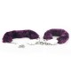 Пухкави белезници с ключета за палав контрол, лилави – Fetish Pleasure Fluffy Hand Cuffs Purple