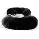 Белезници с пухчета за игри с палав BDSM контрол, черни - Fetish Pleasure Fluffy Hand Cuffs Black