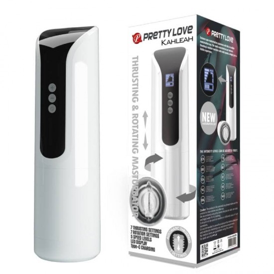 Автоматичен Мастурбатор с Тласкане, Ротация и LED Дисплей - Pretty Love Kahleah
