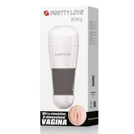 Стегната вагина мастурбатор в перлен кейс - Pretty Love Kitty Vagina