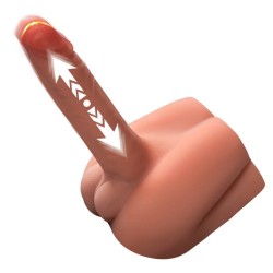 Реалистичен мъжки торс 2 в 1 с тласкащ пенис и анален мастурбатор - XISE Sadie Masturbator