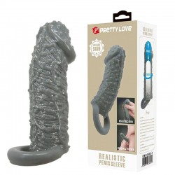 Penis Sleeve Black II – Удебеляващ пенис ръкав с каишка за издръжливост Penis Sleeve Black II – Удебеляващ пенис ръкав с каишка за издръжливост