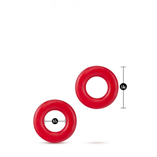 Пенис пръстени за задържане STAY HARD DONUT RINGS RED Пенис пръстени за задържане STAY HARD DONUT RINGS RED