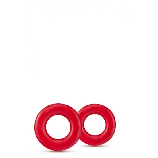 Пенис пръстени за задържане STAY HARD DONUT RINGS RED Пенис пръстени за задържане STAY HARD DONUT RINGS RED