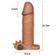 Pleasure X-Tender Vibrating Penis Sleeve #2 Brown – удължаващ пенис ръкав с вибрация