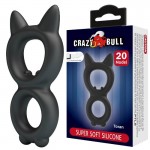Двоен силиконов пенис пръстен за контрол и стягане - Crazy Bull Toran