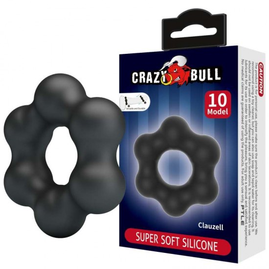 Стегнат силиконов пенис пръстен за контрол - Crazy Bull Clauzell Super Soft Silicone Ring