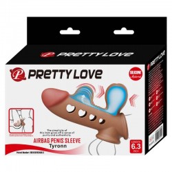 Удебеляващ силиконов пенис ръкав с въздушна възглавница - Pretty Love Tyronn Airbag Penis Sleeve