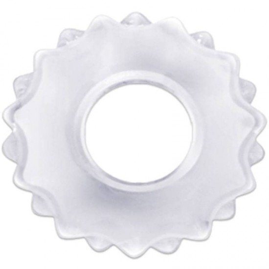 Прозрачен пенис ринг с релеф - Lovetoy Power Plus Cock Ring 5