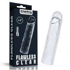 Пенис Удължител и Удебелител прозрачен Flawless Clear Penis Sleeve Add 1''