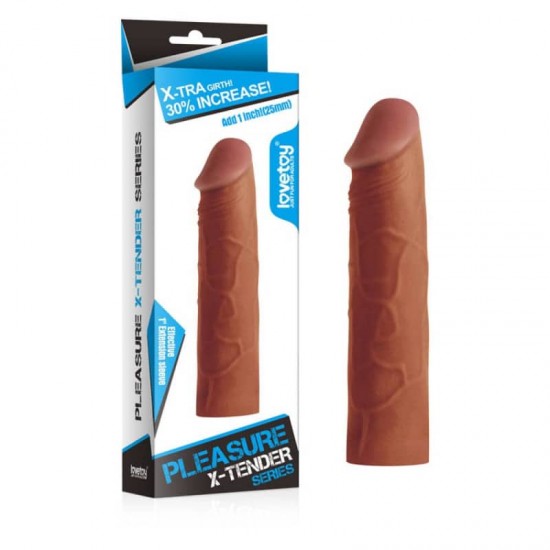 Пенис Удебелител Pleasure X-Tender Penis Sleeve 1 Brown