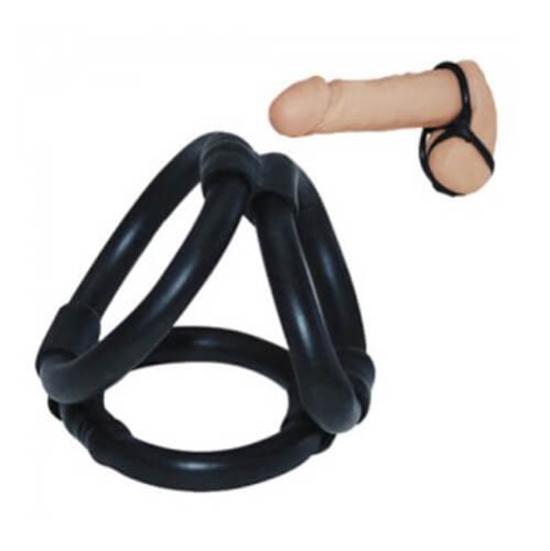 Тройна клетка за пенис 3 Ring Cock Cage Тройна клетка за пенис 3 Ring Cock Cage