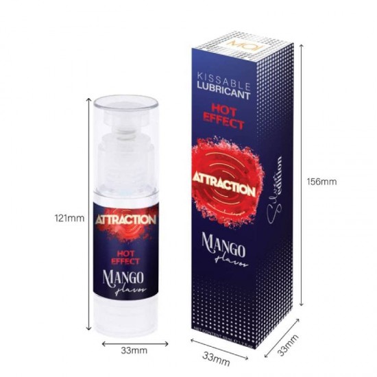 Лубрикант загряващ Kissable LUBRICANT ATTRACTION HEAT MANGO 50 ML Лубрикант загряващ Kissable LUBRICANT ATTRACTION HEAT MANGO 50 ML