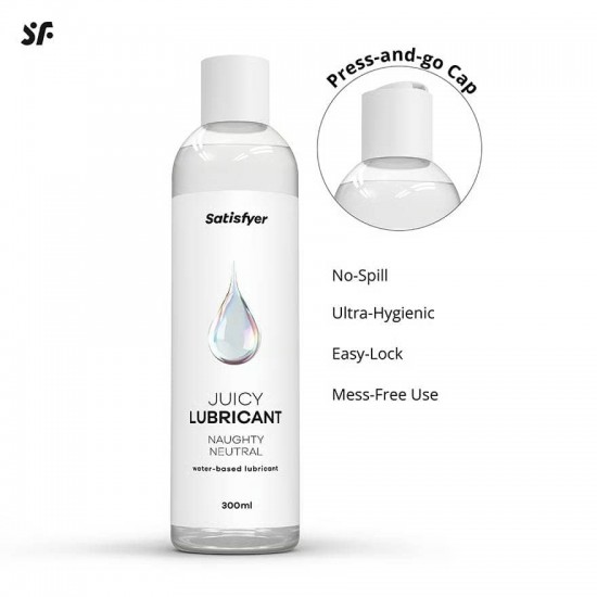 Нежен воден лубрикант без аромат 300 мл - Satisfyer Juicy Lubricant Naughty Neutral