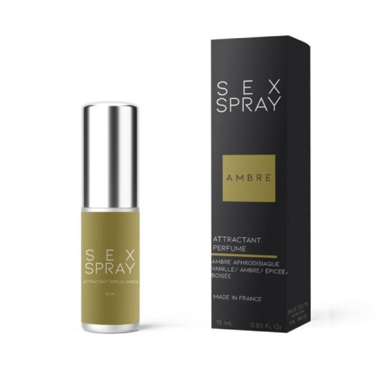 Мъжки афродизиак парфюм с амбра и ванилия 15 мл - Sex Spray Ambre Мъжки афродизиак парфюм с амбра и ванилия 15 мл - Sex Spray Ambre