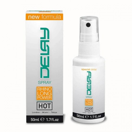 Мъжки спрей за задържане 50 мл – HOT Delay Spray Rhino Long Power Мъжки спрей за задържане 50 мл – HOT Delay Spray Rhino Long Power