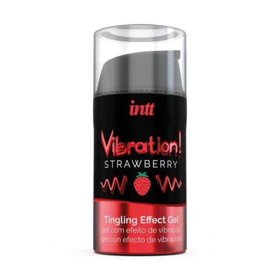 Стимулиращ унисекс гел с вибриращ ефект, топлина и вкус на ягода – 15 мл INTT Vibration! Strawberry Стимулиращ унисекс гел с вибриращ ефект, топлина и вкус на ягода – 15 мл INTT Vibration! Strawberry