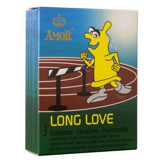 2 кутии презервативи Amor Long Love със задържащ ефект 