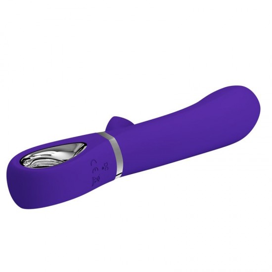 Вибратор заек 20 см за G-точка и клитор, лилав, силиконов - Pretty Love Thomas Purple II