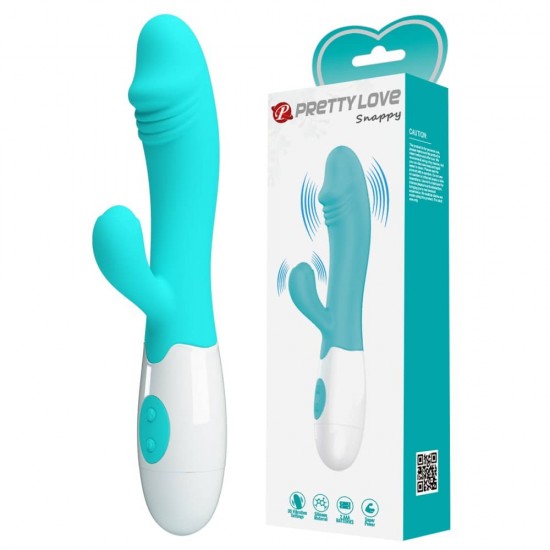 Pretty Love Snappy Green – Вибратор с клиторна и G-точкова стимулация Pretty Love Snappy Green – Вибратор с клиторна и G-точкова стимулация