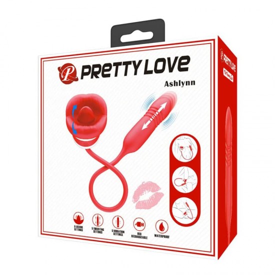 Pretty Love Ashlynn – Секс играчка вибратор с лижещо езиче и стимулатор с тласъци Pretty Love Ashlynn – Секс играчка вибратор с лижещо езиче и стимулатор с тласъци
