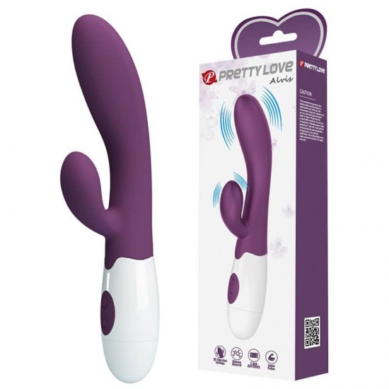 Гъвкав G-spot Вибратор Alvis Purple с клиторна стимулация с 30 вибрации Гъвкав G-spot Вибратор Alvis Purple с клиторна стимулация с 30 вибрации