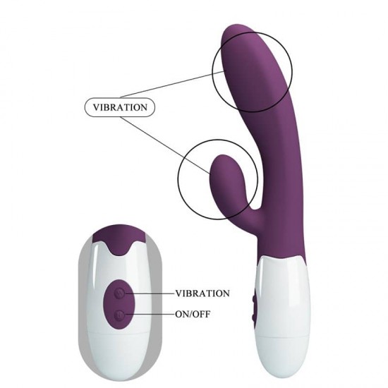 Гъвкав G-spot Вибратор Alvis Purple с клиторна стимулация с 30 вибрации Гъвкав G-spot Вибратор Alvis Purple с клиторна стимулация с 30 вибрации
