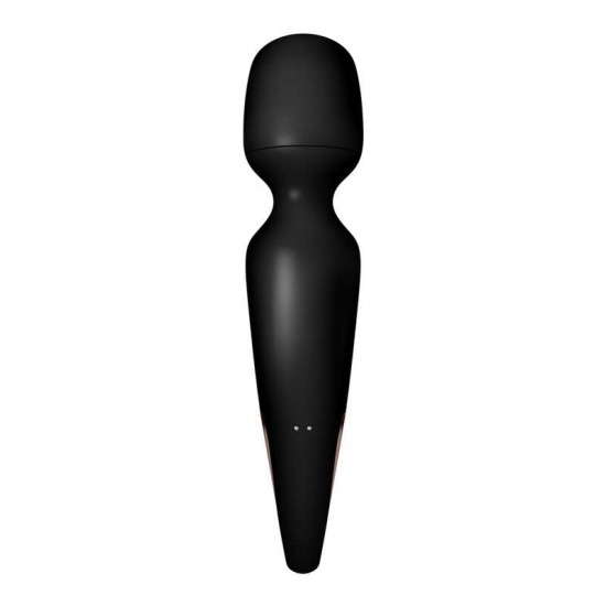Мощен презареждаем вибромасажор с 50 режима и мек силикон – Satisfyer Wand-erland (Black/Rosegold)