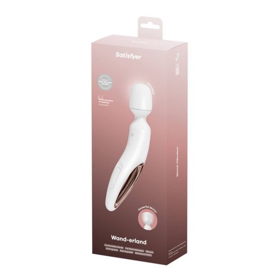 Вибратор магическа пръчка за жени Satisfyer Wand-erland (White/Rosegold)