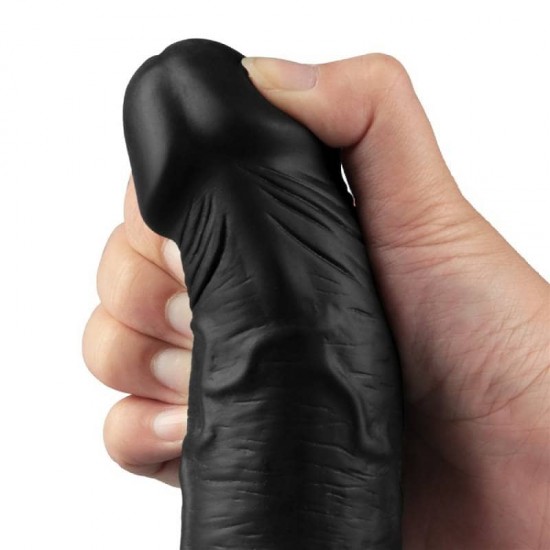 Голям Черен Пенис Вибратор 23см презареждаем - 9.5" REAL SOFTEE Rechargeable Vibrating Dildo Black Голям Черен Пенис Вибратор 23см презареждаем - 9.5" REAL SOFTEE Rechargeable Vibrating Dildo Black