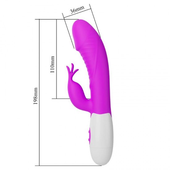 Двоен G-spot rabbit вибратор – Pretty Love Rasmussen Pink