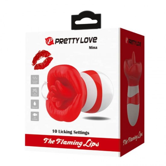 Орален стимулатор с устни и езиче – Вибратор Pretty Love Mina