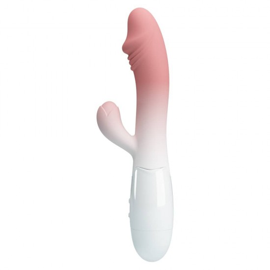 Вибратор тип заек за G-точка и клитор - Pretty Love Snappy Pink/White Вибратор тип заек за G-точка и клитор - Pretty Love Snappy Pink/White