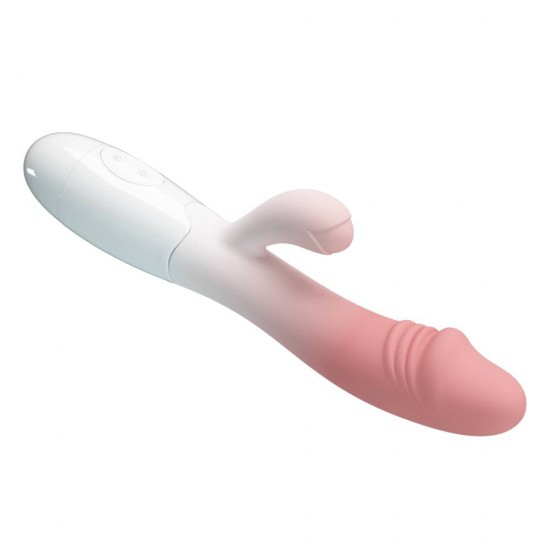 Вибратор тип заек за G-точка и клитор - Pretty Love Snappy Pink/White Вибратор тип заек за G-точка и клитор - Pretty Love Snappy Pink/White