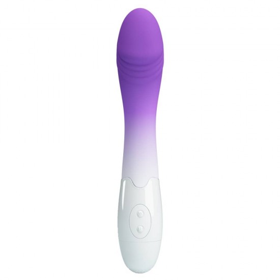 Силиконов вибратор с извивка и 30 режима - Pretty Love Elemental Purple/White