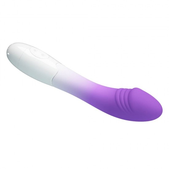 Силиконов вибратор с извивка и 30 режима - Pretty Love Elemental Purple/White