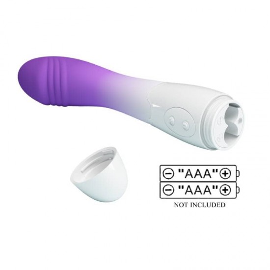 Силиконов вибратор с извивка и 30 режима - Pretty Love Elemental Purple/White