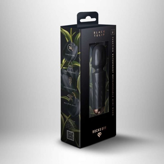 Компактен презареждаем мини вибратор масажор с 16 режима – Rechargeable Mini Wand - Black Tulip Компактен презареждаем мини вибратор масажор с 16 режима – Rechargeable Mini Wand - Black Tulip