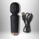 Компактен презареждаем мини вибратор масажор с 16 режима – Rechargeable Mini Wand - Black Tulip