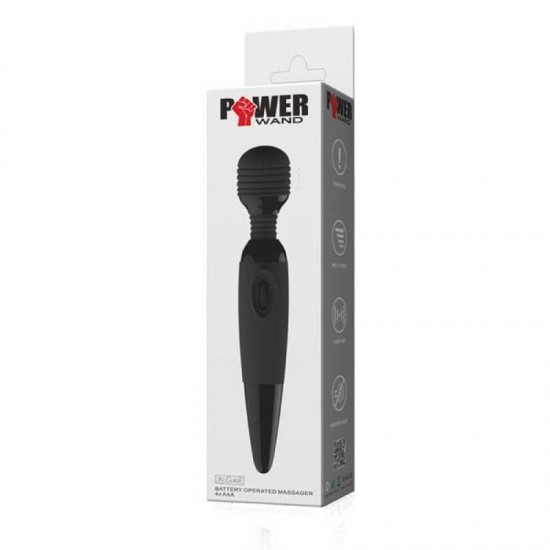 Мощен вибромасажор с гъвкава оребрена глава – Pretty Love Power Wand Black Мощен вибромасажор с гъвкава оребрена глава – Pretty Love Power Wand Black