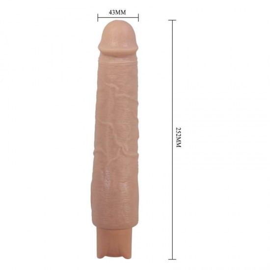 Голям вибратор реалистичен 25,2 см, презареждаем с 10 режима – Pretty Love Soren Flesh
