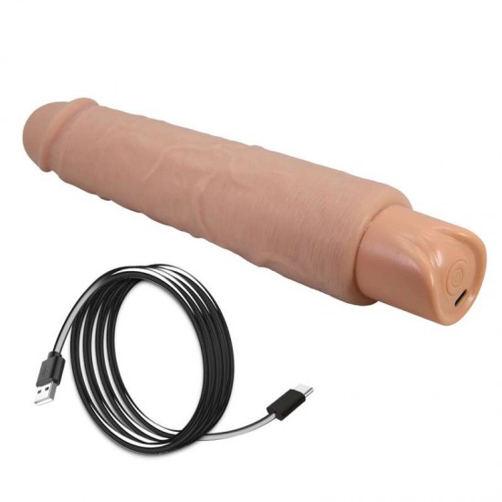 Голям вибратор реалистичен 25,2 см, презареждаем с 10 режима – Pretty Love Soren Flesh