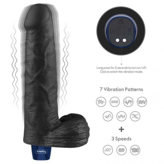 Презареждаем вибратор дилдо 22,6 см с 10 функции – Lovetoy 9" REAL SOFTEE Rechargeable Vibrating Dildo Black Презареждаем вибратор дилдо 22,6 см с 10 функции – Lovetoy 9" REAL SOFTEE Rechargeable Vibrating Dildo Black