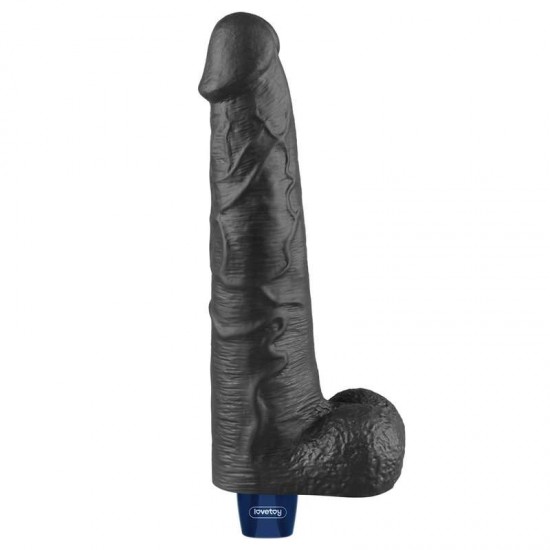 Дилдо вибратор голям 27 см с 10 функции – Lovetoy 10.5" REAL SOFTEE Rechargeable Vibrating Dildo Black