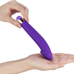 Малък Вибратор Дилдо Гъвкав Силиконов Rechargeable IJOY Silicone Vibrator Dildo Purple