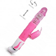 Вибратор с тласъци и въртене за жени с клиторен заек Pink Bunny Sex Vibrator 