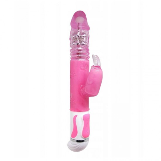 Вибратор с тласъци и въртене за жени с клиторен заек Pink Bunny Sex Vibrator 