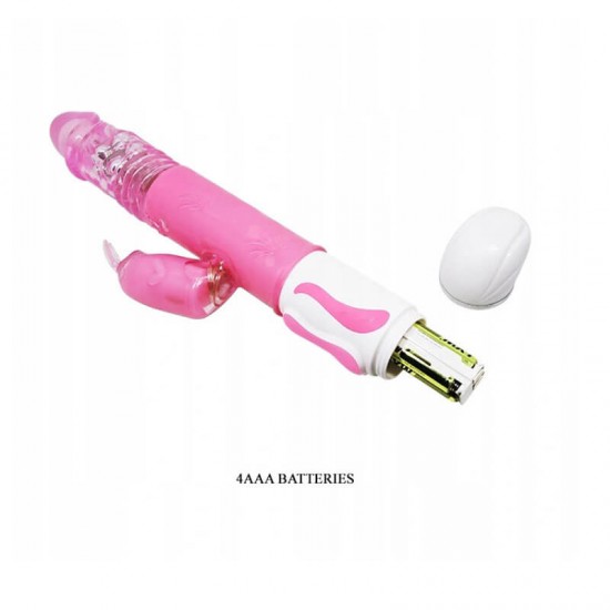 Вибратор с тласъци и въртене за жени с клиторен заек Pink Bunny Sex Vibrator 