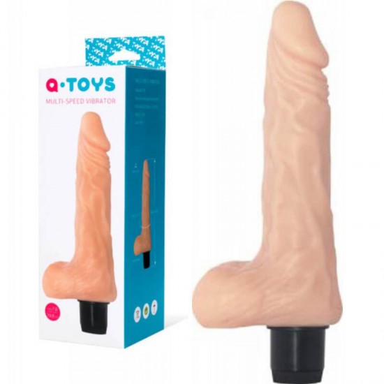 Вибратор WILD Toyfa A-Toys Multi Speed Sex Vibrator Секси Пенис с Тестиси 