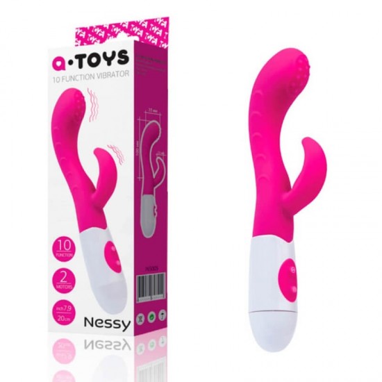 Вибратор Toyfa A-Toys Nessy с клитор масажор Вибратор Toyfa A-Toys Nessy с клитор масажор